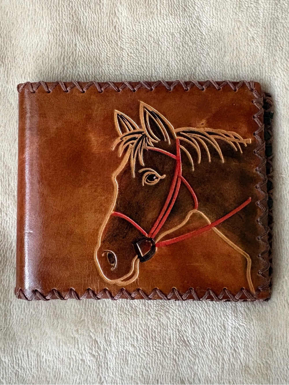 Horse wallet - leather embossed